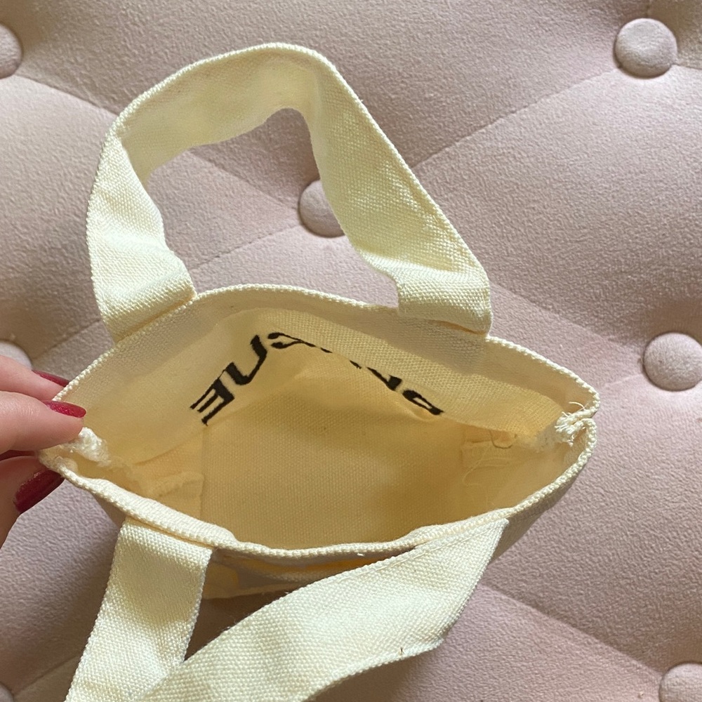 NWOT Buoy Cream Mini Canvas Tote Bag - Picture 4 of 8